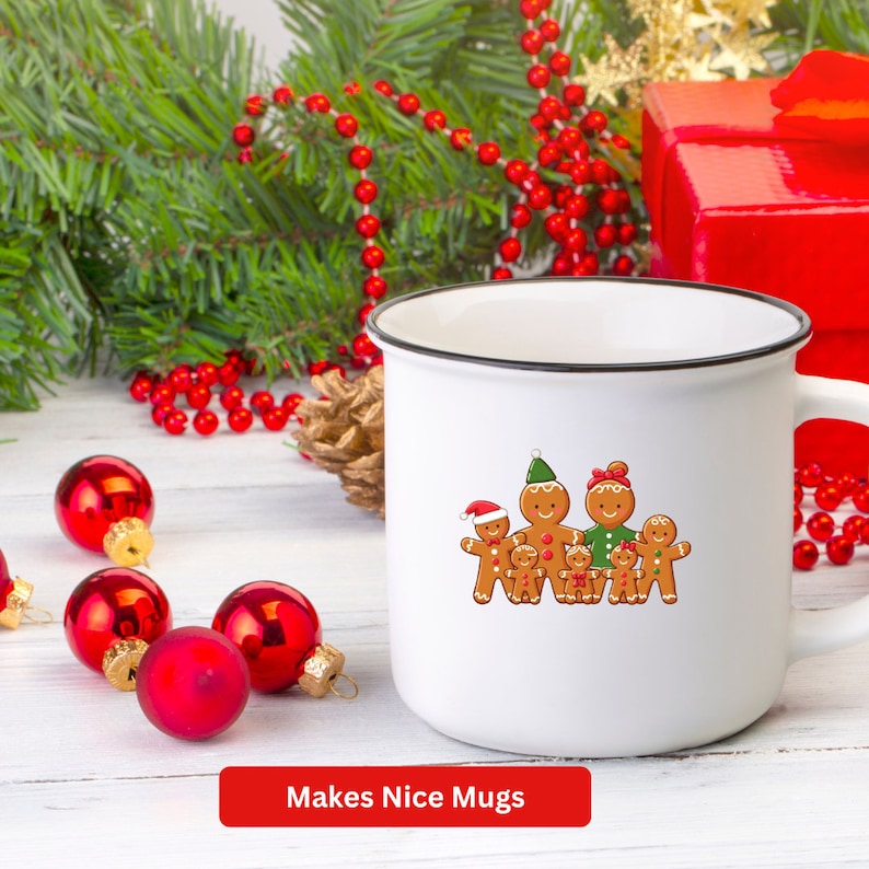 Christmas Gingerbread Family SVG PNG Clipart, Christmas SVG Clipart