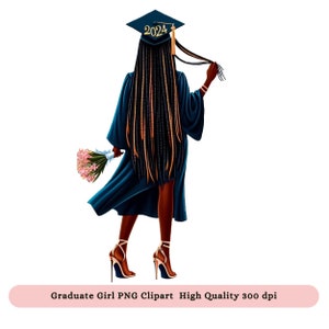 Black Girl with Grad Cap PNG Clipart , Graduation 2024 PNG Clipart, Graduate PNG