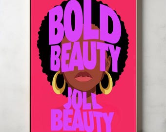 Black Woman Affirmation Art Print | Melanin Magic Decor (Digital Download)