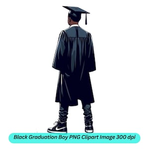 Remise des diplômes Clipart Black Boy, Remise des diplômes 2025 PNG Clipart, Diplômé PNG