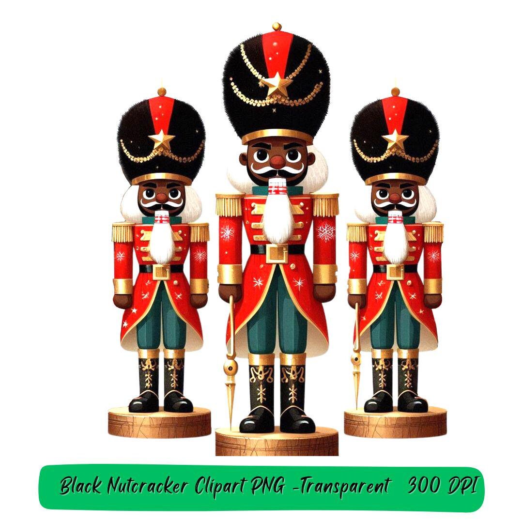 Christmas African American Nutcracker Clipart PNG Sublimation Designs