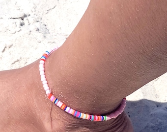 Cute Beaded Anklets Bracelet for Women, Boho Ankle Bracelet for Teen Girls