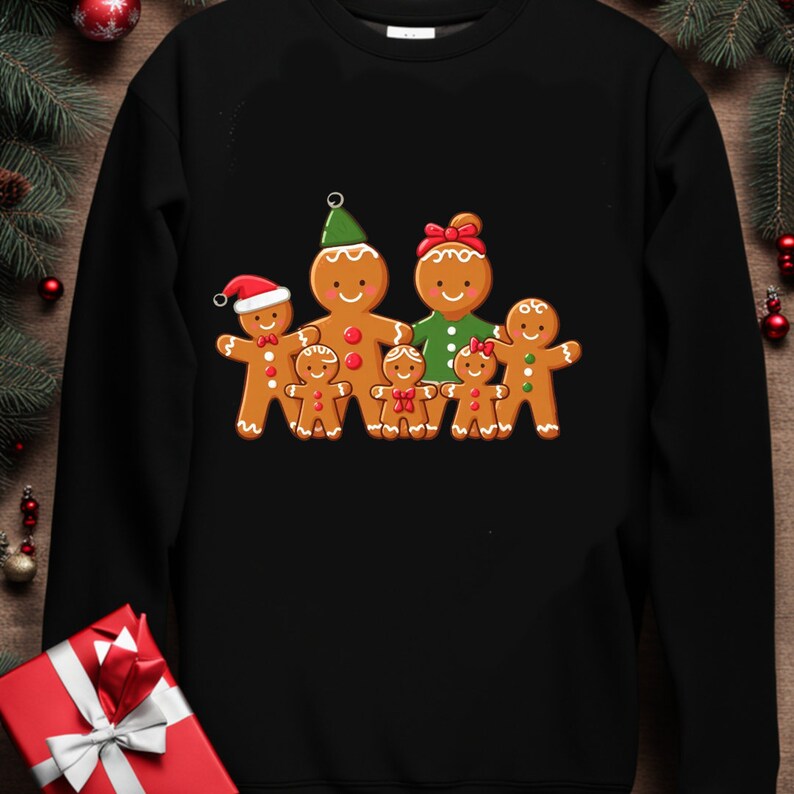 Christmas Gingerbread Family SVG PNG Clipart, Christmas SVG Clipart