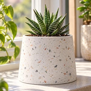 Konische Pflanzgefäßform, 6,5 cm kegelförmiger Betontopf, Silikonform, kleiner Sukkulententopf und Kerzengefäß, Jesmonit, Gips und Zement