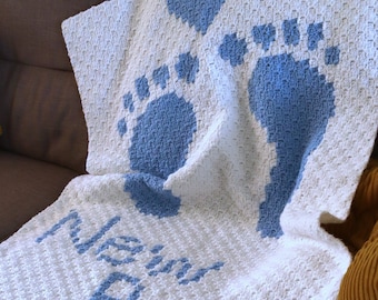 Corner to Corner (C2C) Kuscheldecke 'New Baby' Häkelanleitung