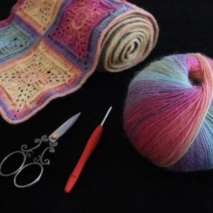 Sjaal &#39;Stone Circle&#39; haakpatroon