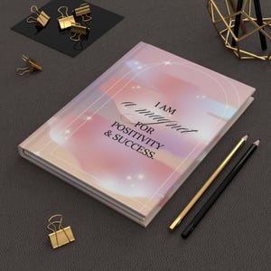 Magnet for Positivity & Success Hardcover Journal, Inspirational Workbook, Self-Help Diary, Gratitude Note Book, Gift for Motivational
