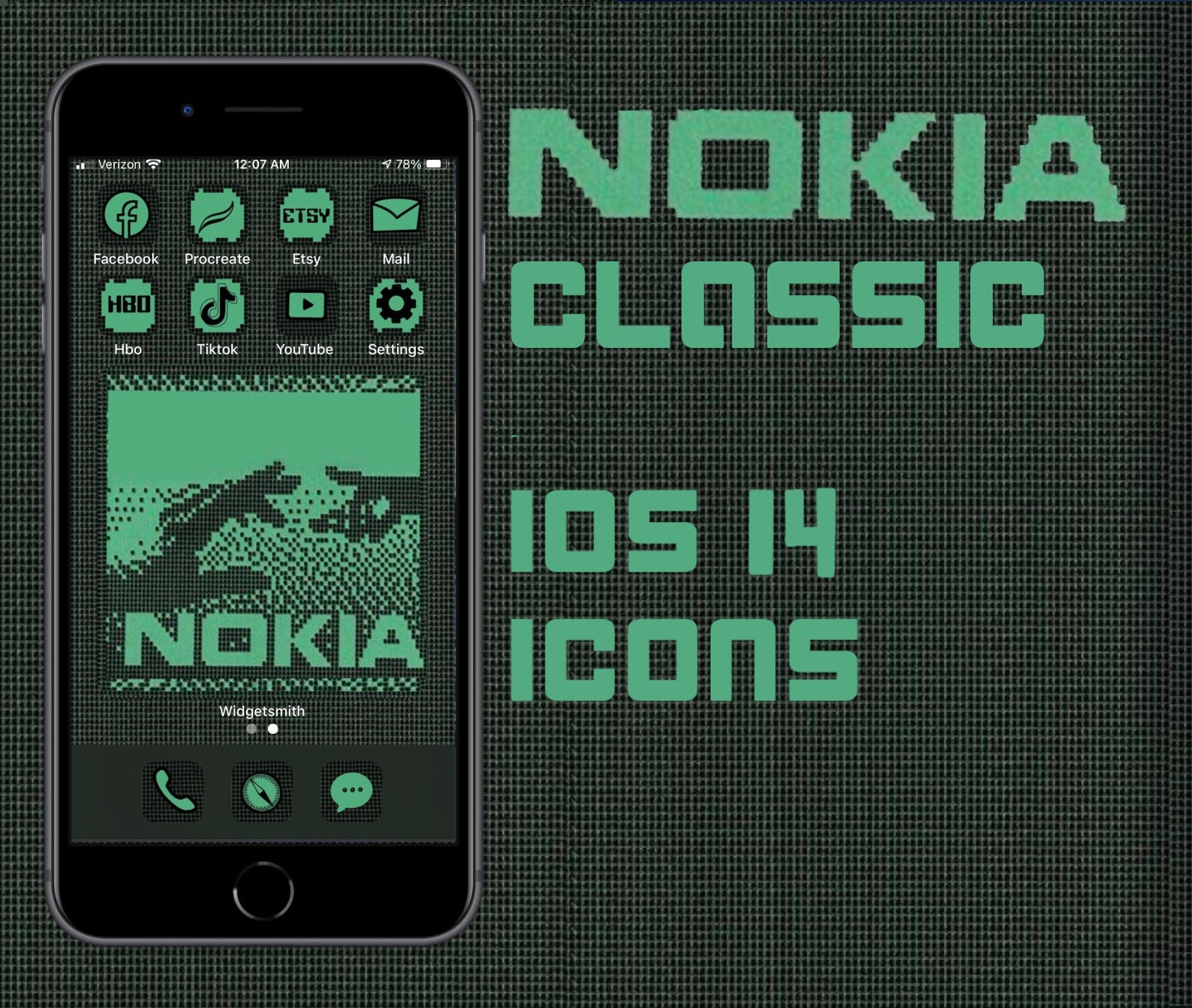 Nokia classic y2k retro iPhone Homescreen Kit Wallpaper | Etsy