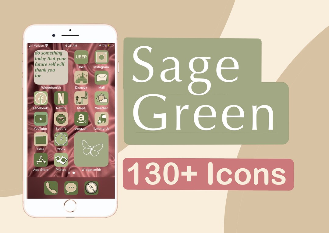Sage Green Icon Pack Ios 14 Icons Etsy