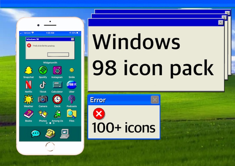 Windows 98 icons iOS 14 icon pack image 2