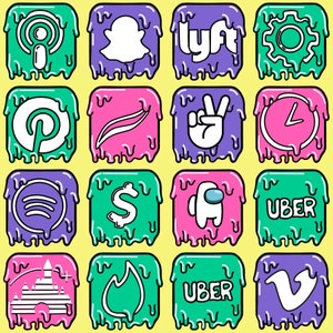 Trippy retro indie icons iOS 14 icon pack widgets and wallpapers