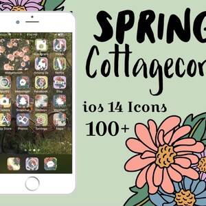Spring Cottagecore flowers ios 14 app icons pack