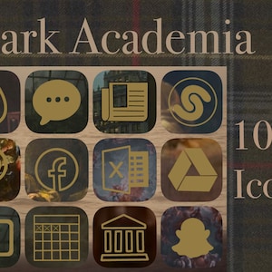 Dark Academia aesthetic icons iOS 14 wallpaper widgets and icons