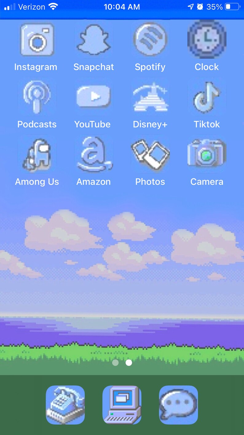Windows 98 Retro Pastel Blue Ios 14 Icons Pack Etsy