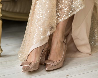 Custom Wedding Shoes: Bohemian Romance Bridal Heels