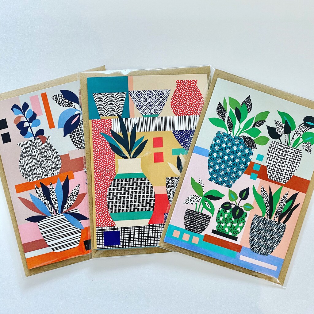 Set Fustelle E Timbri Gatto Con Piante In Vaso - Per Scrapbooking, Biglietti Fai Da Te E Craft