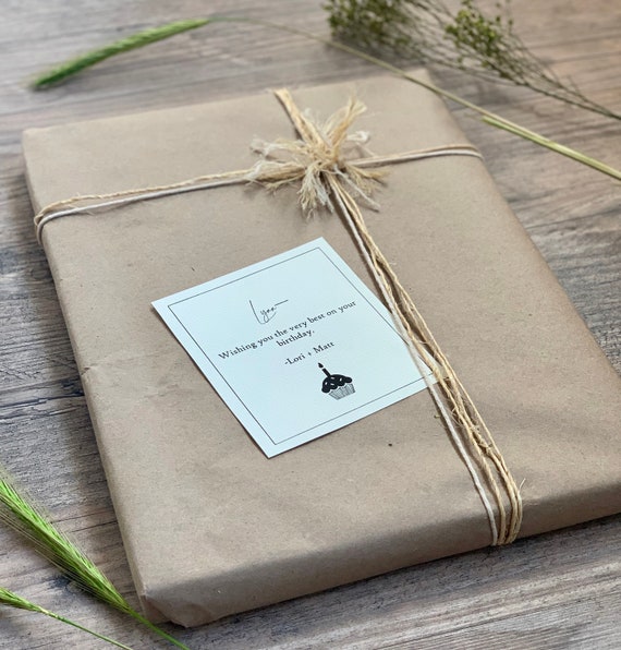 Personalized Brown Paper Gift Wrap 