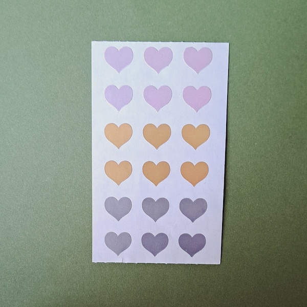 Gold Heart Stickers - Etsy