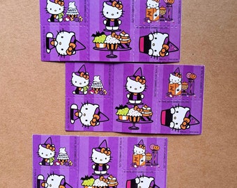 RARE Sanrio Hello Kitty  Halloween Mini Stickers ~ 3 PC