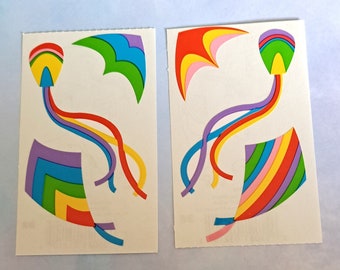 Vintage Mrs. Grossman's Colorful Rainbow Kites ~  Kromekote Sticker Mods 1999 ~ You Choose Style