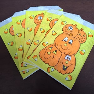 Vintage Halloween Treat Bags: Jack O&#39; Lantern & Candy Corn, Set of 5