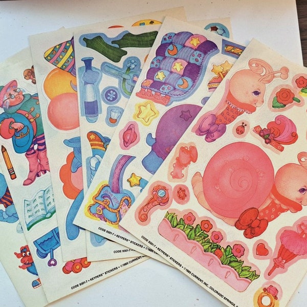 Tonka Keypers Jumbo Sticker Sheets ~ Rare Vintage 1985