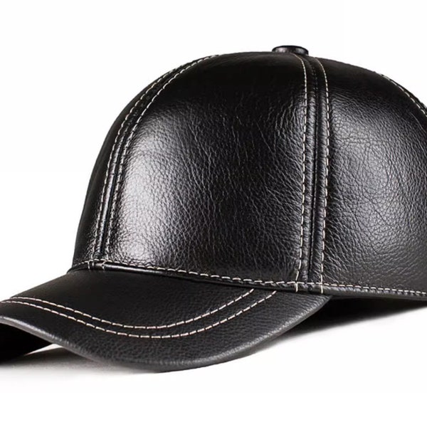 Leather Baseball Cap - Etsy
