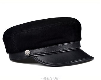 Fashion Military Sailor Hats Beret Caps Flat Top Captain Cap Travel Cadet Hat