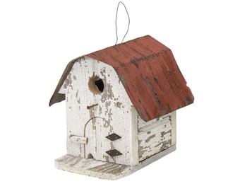 Hanging Birdhouse | Rustic Wren Birdhouse | Decorative Birdhouse Made From Reclaimed Wood