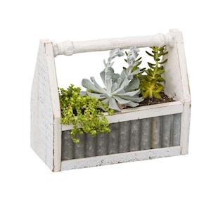 TIN SUCCULENT PLANTER made from reclaimed wood and tin