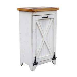 Waste Can Cabinet | Stylish Trash Can | Rustic Home Decor | 3 Color Options