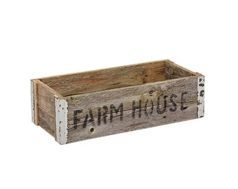 FARM CRATE farmhouse decor made with reclaimed wood flower or herb planter