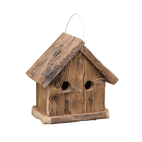 Condo Birdhouse | Small A-Framed Birdhouse | Rustic Wooden Birdhouse Condo