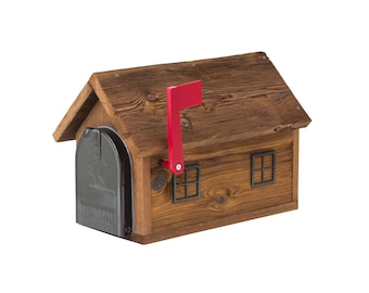 Rustic Mailbox | Wooden Rural Mailbox | Quality Replacement Mailbox for Decor