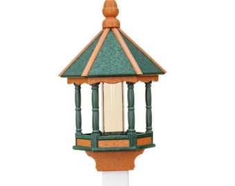 Post-Mount Tube Bird Feeder, Weather Resistant, USA Made