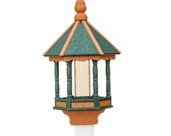 Tube Bird Feeder, Weather Resistant Bird Feeder, Post-Mount Bird Feeder with Removable Tube, Holds 1.5 Qt of Birdseed, Multiple Colors