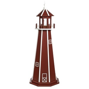 Standard Outdoor Decorative Lighthouse, Outdoor Lighthouse, Lighthouse Decor, 8 foot cord with electric plug