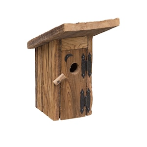 Outhouse Birdhouse | Small Cute Birdhouse that Resembles Outhouse | Wooden Birdhouse with Door Opening