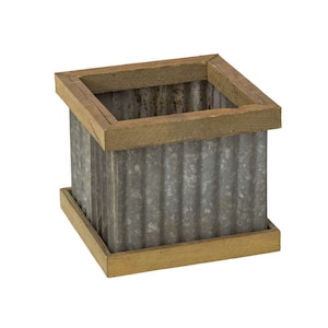 Tin Planter Assembled