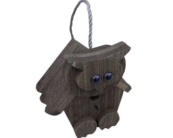 Owl Birdhouse | Hanging Bird house | Custom Bird House | Assembled size: 9.5in. x 12in. x 12in