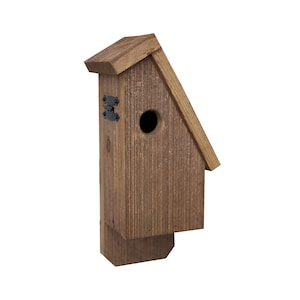 Bluebird House made From Rough Pine | Stained Birdhouse for Bluebirds | Invite A Bluebird to Your Home