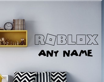 Roblox Wall Decal Etsy - details about roblox 2 a4 custom glossy stickers wall sticker decor decals laptop car vinyl