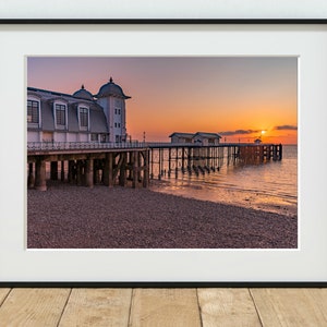 Sonnenaufgang Penarth Pier, Wales Landschaft Natur Druck, Sonnenaufgang Bild, Penarth Pier Foto, Bild 2