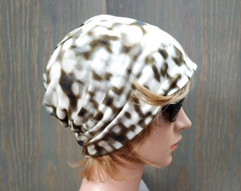 Slouchy Beanie Hat, Chemo Headwear, Chemo Beanie, Chemo Hat, Viscose Hat, Woman's Beanie Hat, Jersey Hat, Lightweight Beanie