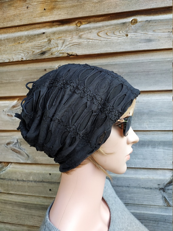 4 (FOUR) UNISEX Slouchy Beanie, Chemotherapy Hat WULIQIUQIU Lace Chemo Beanie Hat for Women Turban Cancer Cap  main image 3