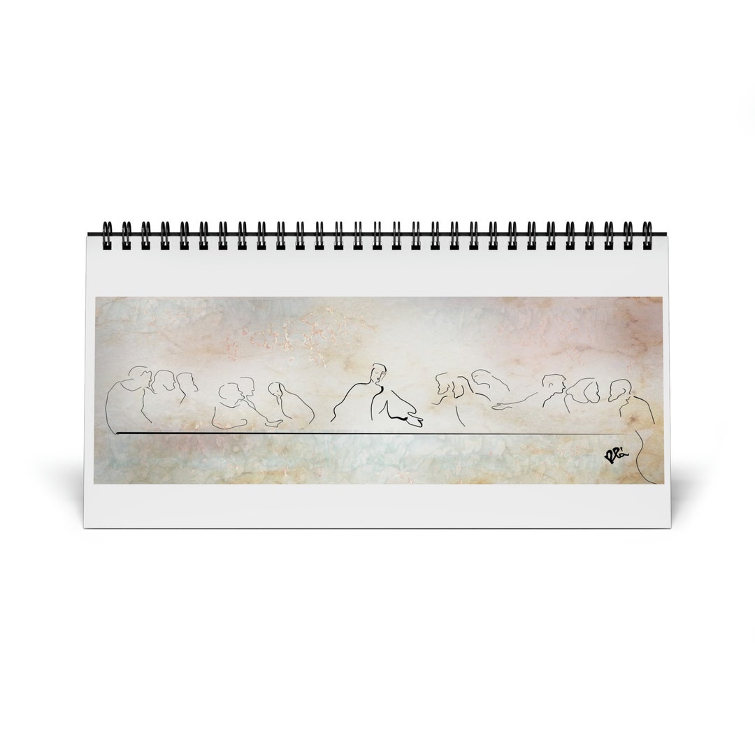 Last Supper Simplex Desk Calendar 2024 Grid Etsy
