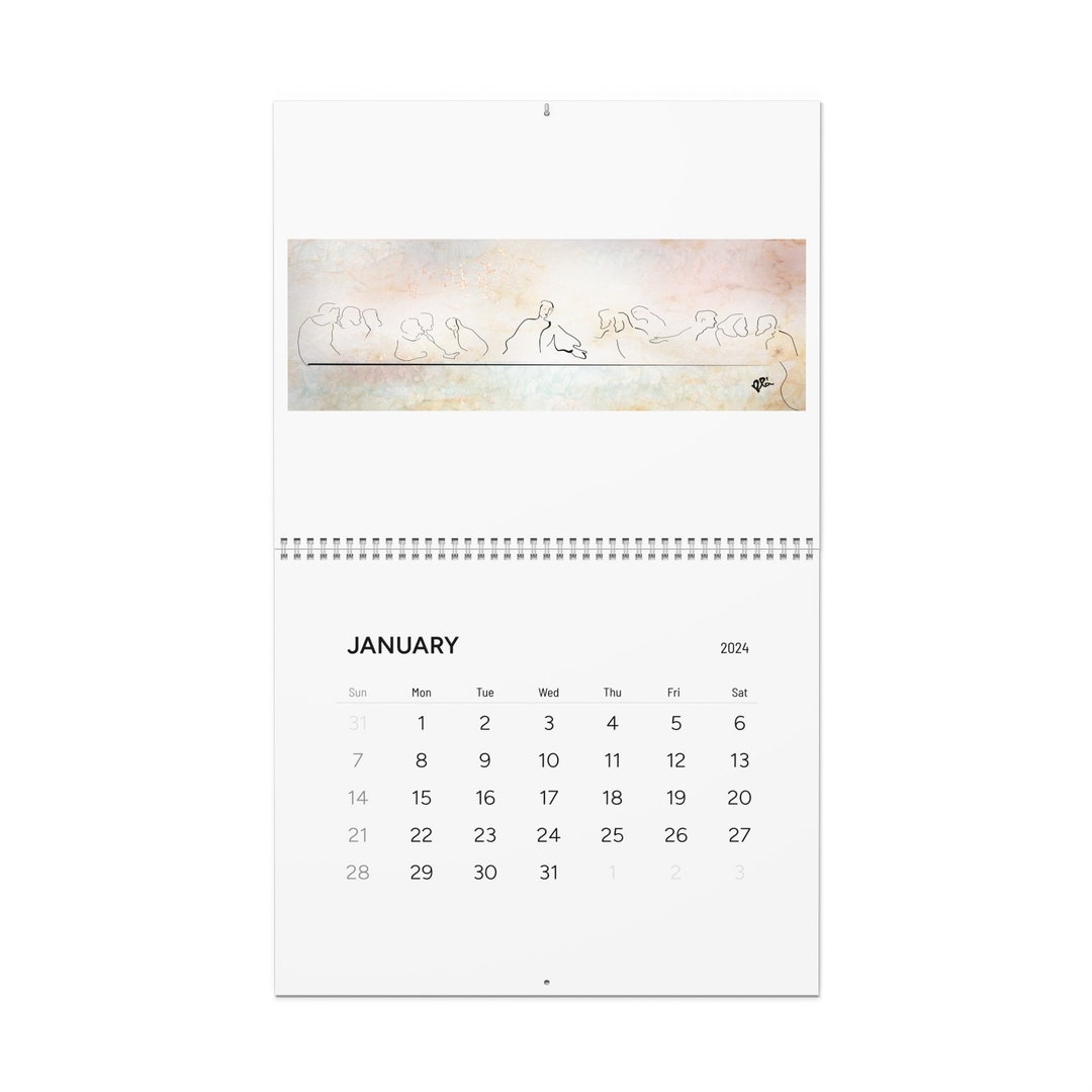 Last Supper Wall Calendars 2024 Etsy