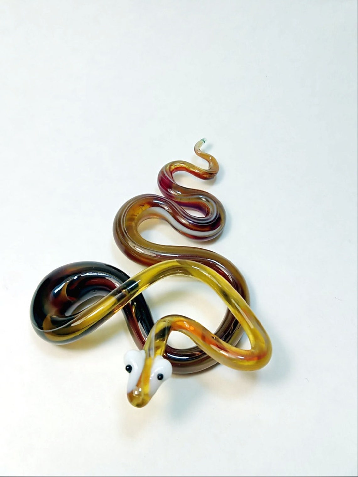 Glass Handmade Snake Figurinecute glass animalGlass snake Etsy