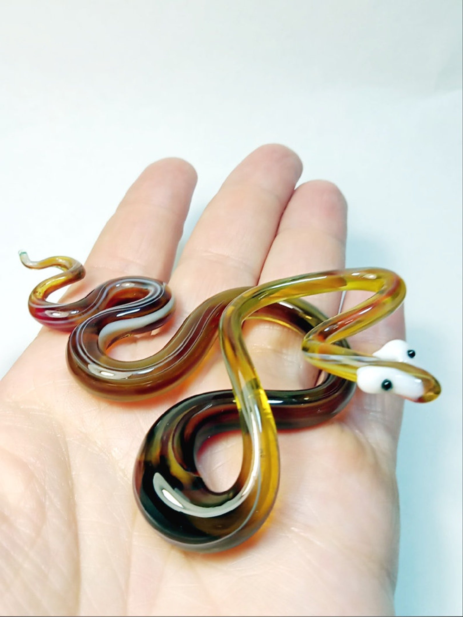 Glass Handmade Snake Figurinecute glass animalGlass snake Etsy