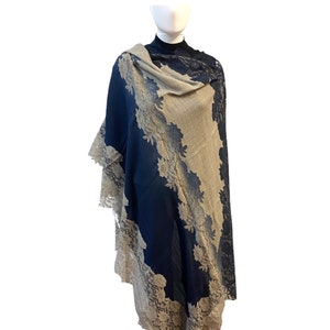 Womens Soft Ombre Lace Scarf ,Large Pashmina Cashmere Shawl,Wedding Wrap ,Evening Party Dress Wrap, Elegant Mother&#39;s Day, Birthday Gift